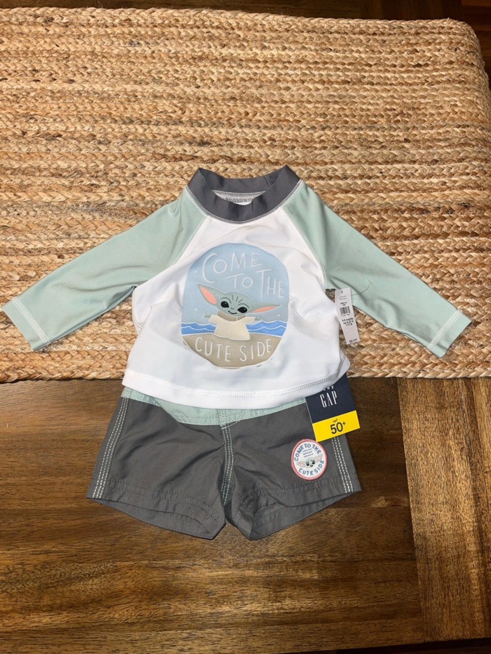 New Baby GAP Star Wars 2 pc swim set size 0-6 m  Yoda
